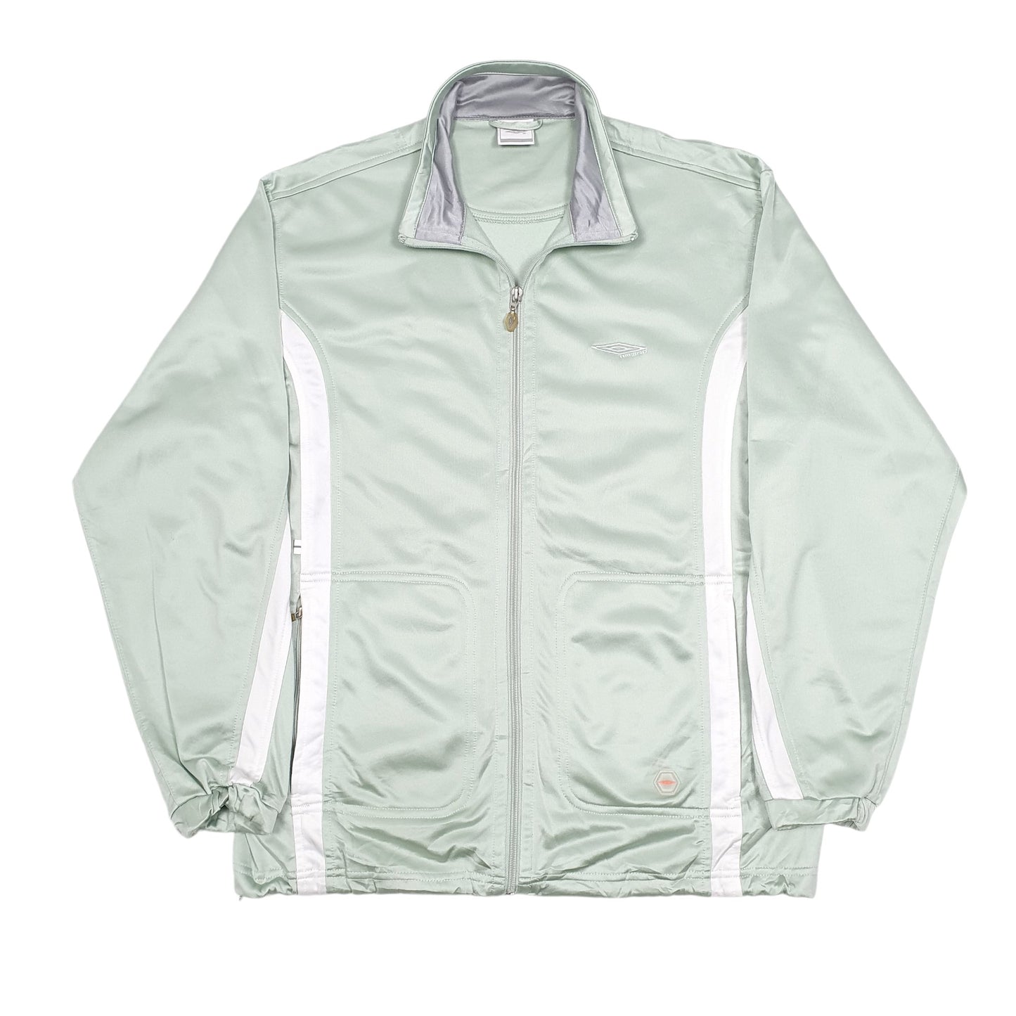 Mens Green Umbro Track Top Active Full Zip Jumper