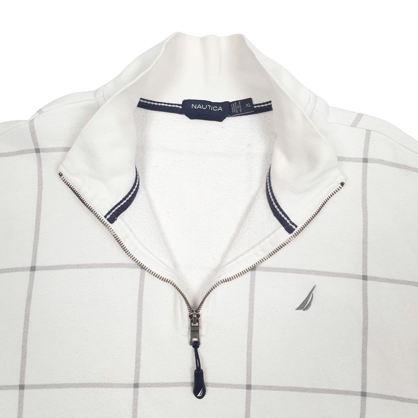 Mens White Nautica  Quarter Zip Jumper