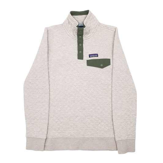 Womens Grey Patagonia Quilt Snap-T Pullover Quarter Zip Jumper