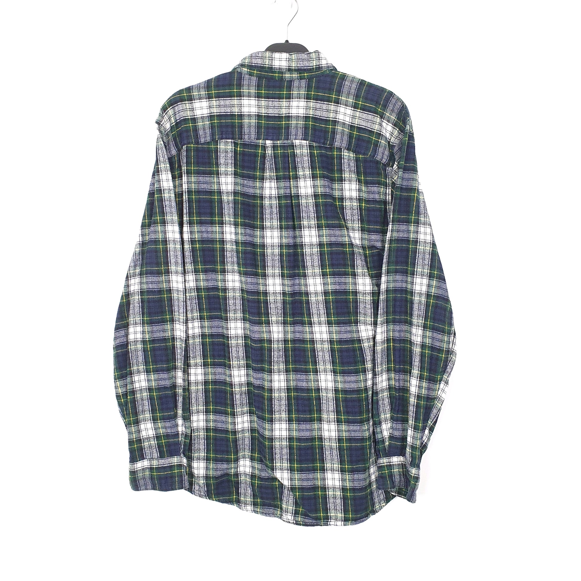 Mens Navy L.L.Bean Flannel Overshirt Long Sleeve Shirt