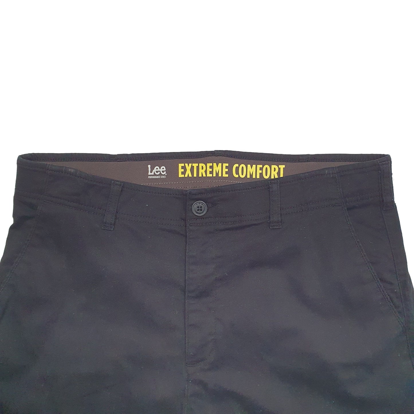 Mens Black Lee Extreeme Comfort Chino Shorts