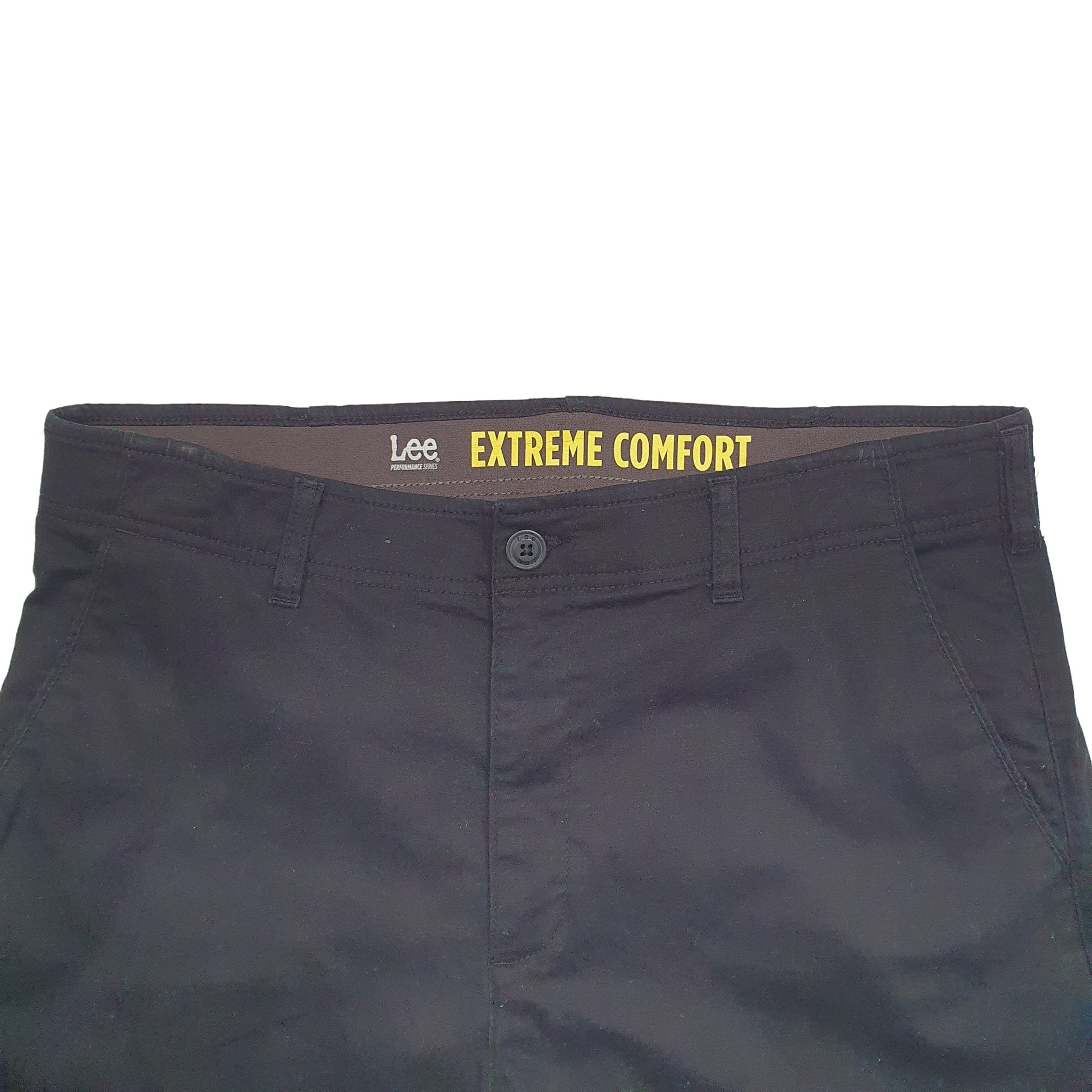 Mens Black Lee Extreeme Comfort Chino Shorts