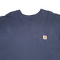 Mens Navy Carhartt  Long Sleeve T Shirt