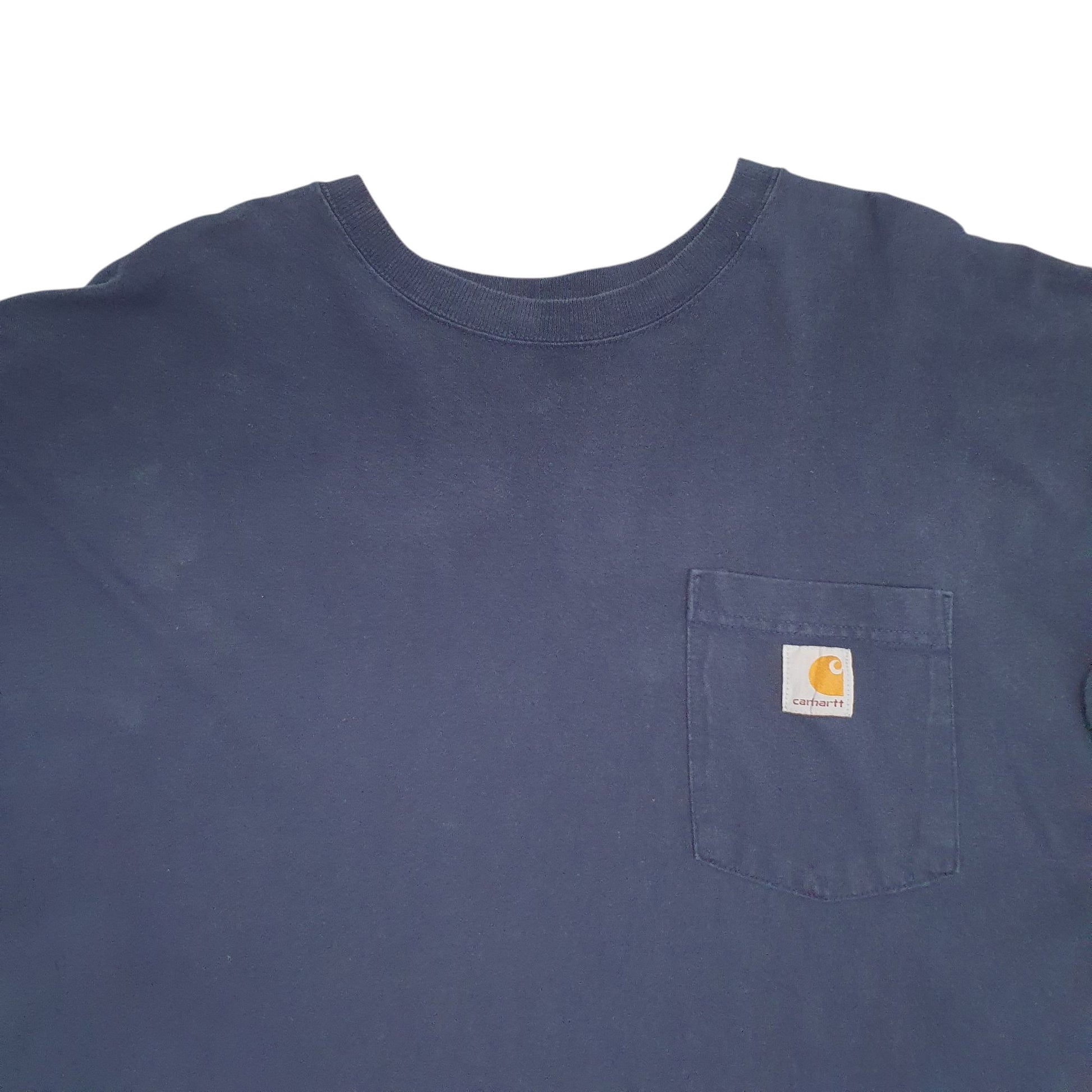 Mens Navy Carhartt  Long Sleeve T Shirt