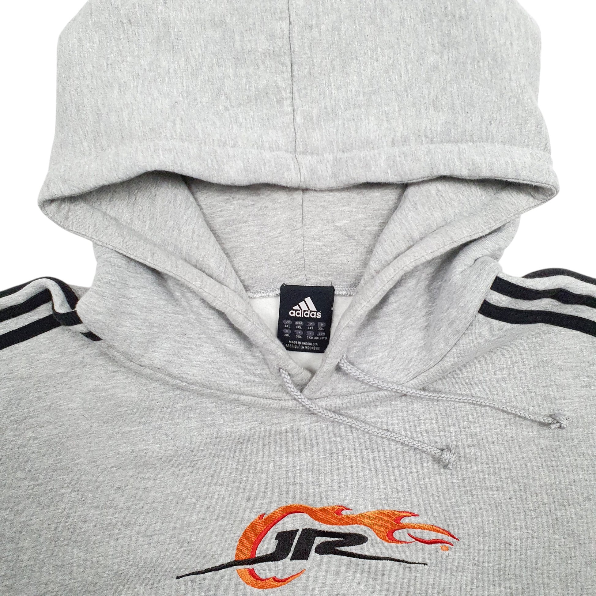 Mens Grey Adidas JR Hoodie Jumper