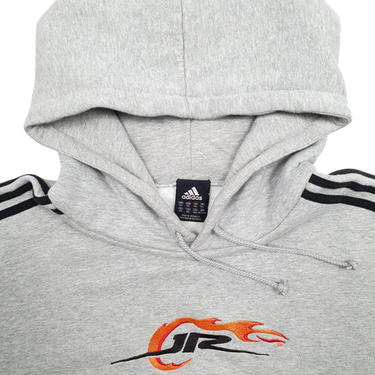 Mens Grey Adidas JR Hoodie Jumper