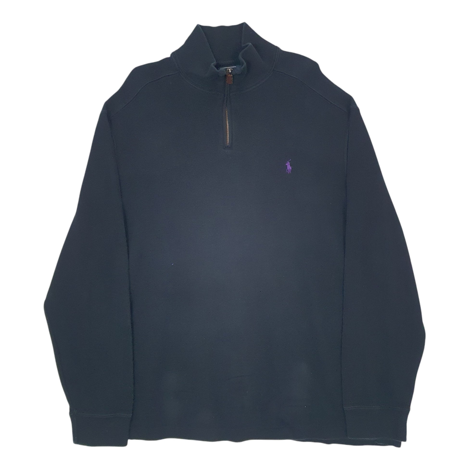 Mens Navy Polo Ralph Lauren  Quarter Zip Jumper