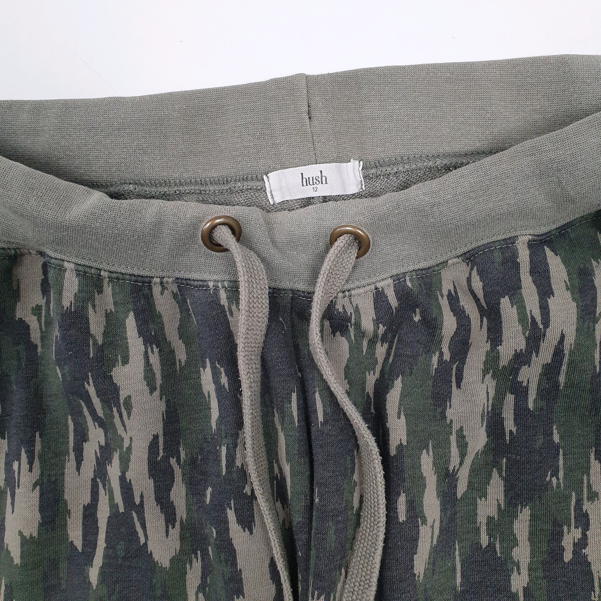 Womens Green Hush Camo Jogger Trousers