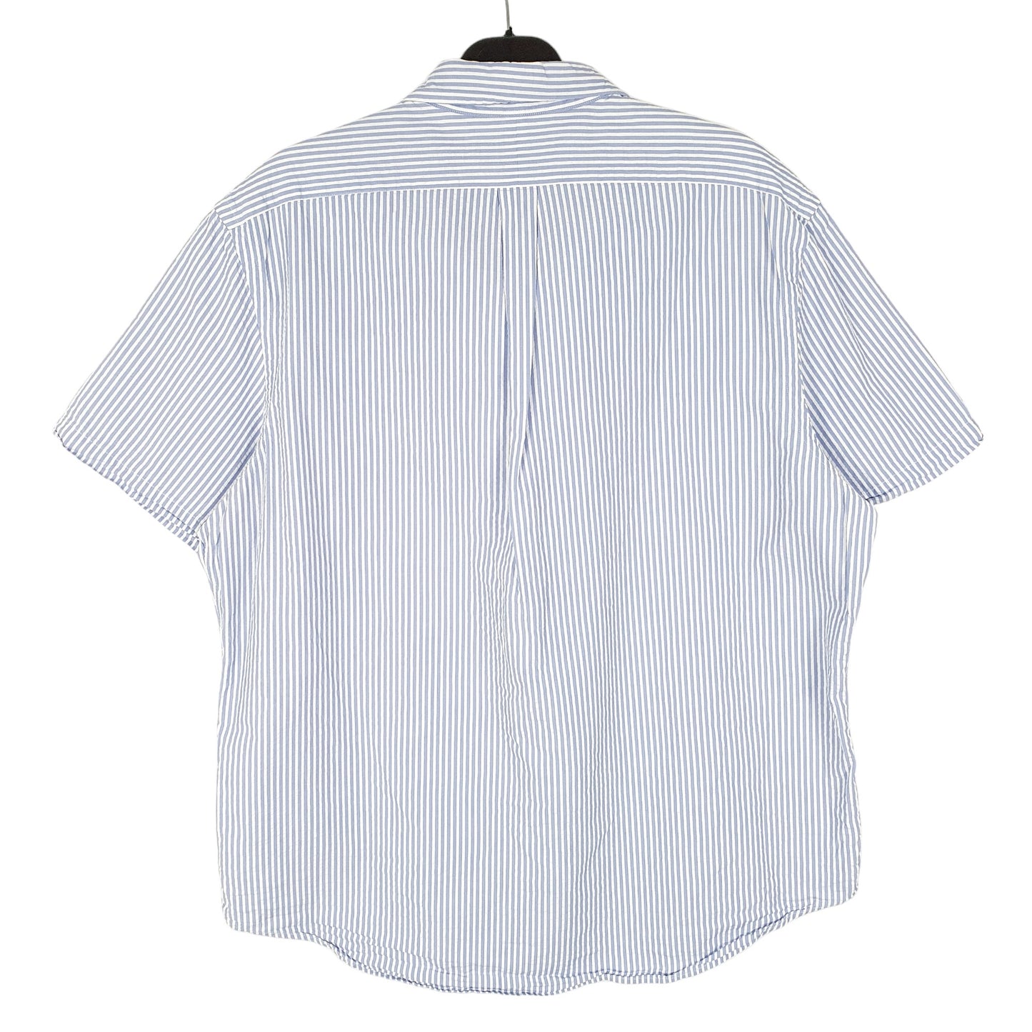 Mens Blue Ralph Lauren Seersucker Short Sleeve Shirt