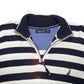 Mens White Nautica Knit Nautical Stripe Quarter Zip Jumper