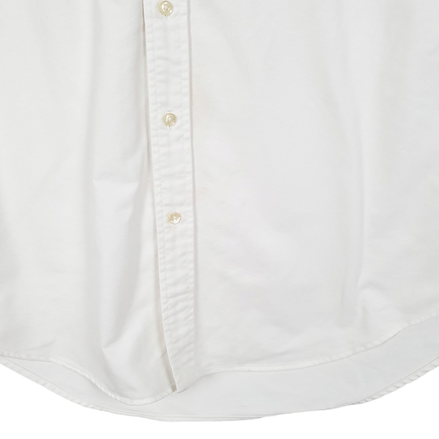 Mens White Polo Ralph Lauren Oxford Short Sleeve Shirt