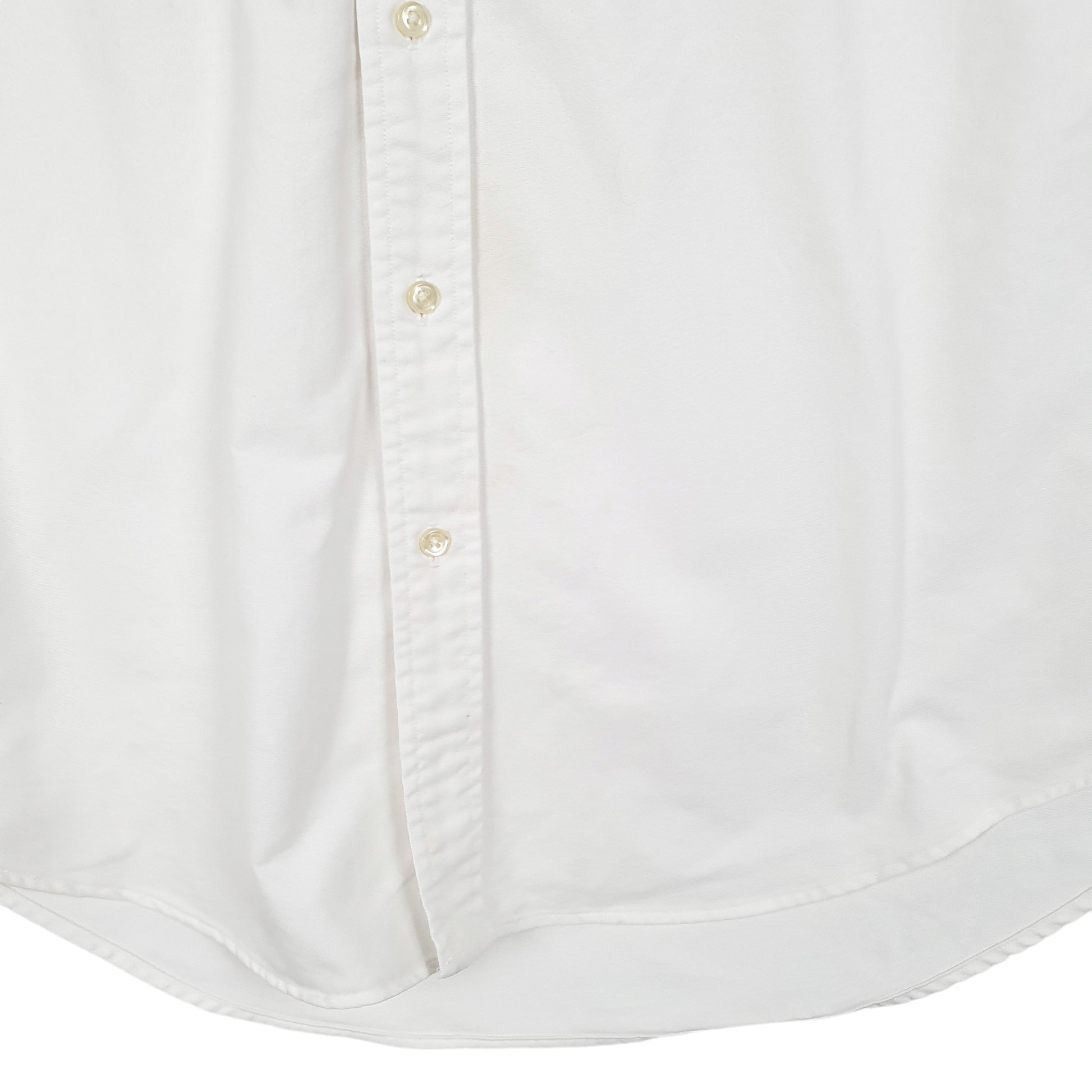 Mens White Polo Ralph Lauren Oxford Short Sleeve Shirt