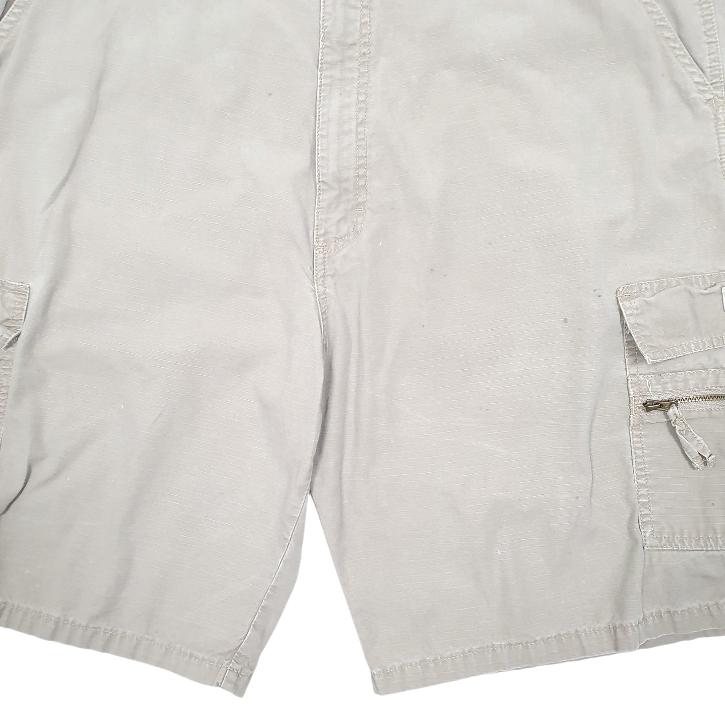 Mens Beige Wrangler Ripstop Combat Cargo Shorts