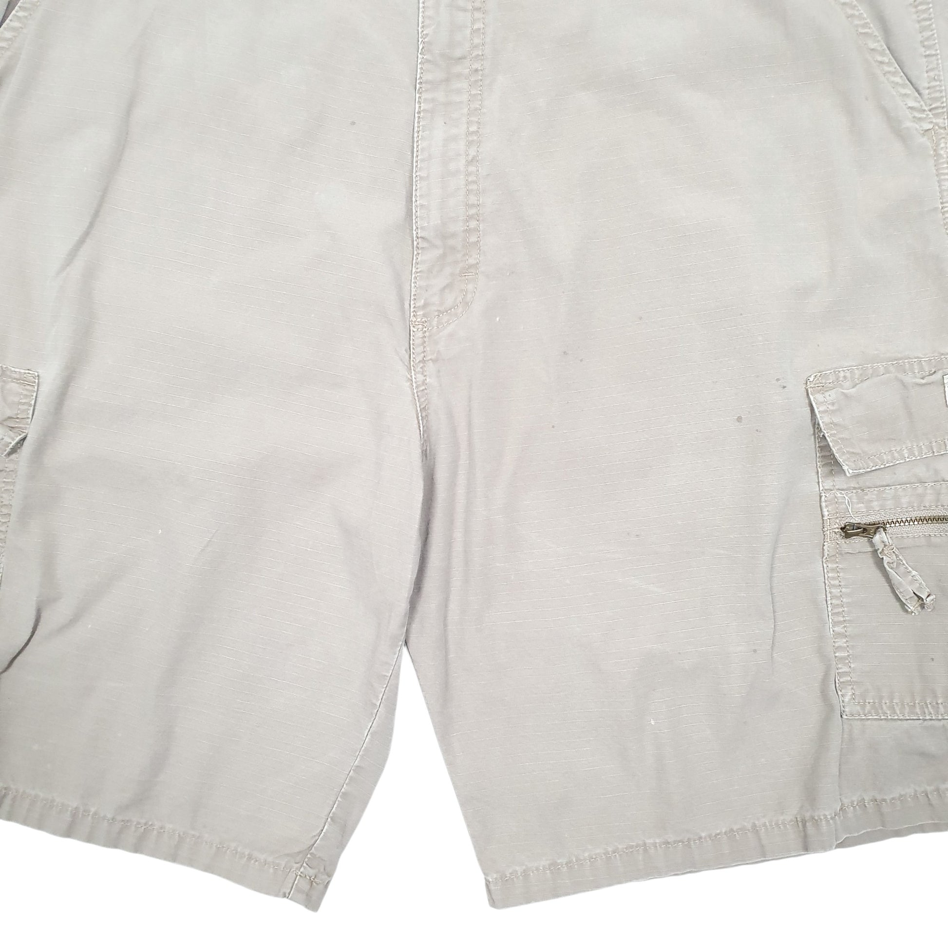 Mens Beige Wrangler Ripstop Combat Cargo Shorts