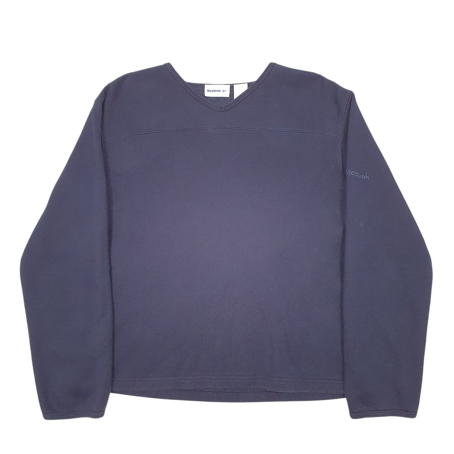 Womens Navy Reebok  V Neck Jumper