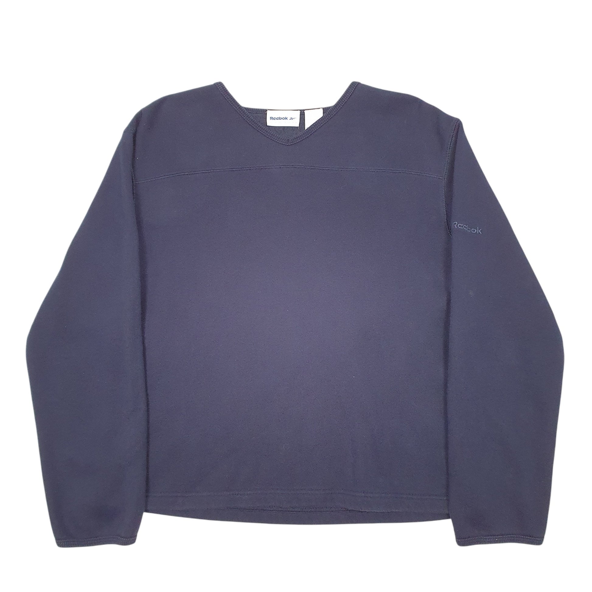 Womens Navy Reebok  V Neck Jumper