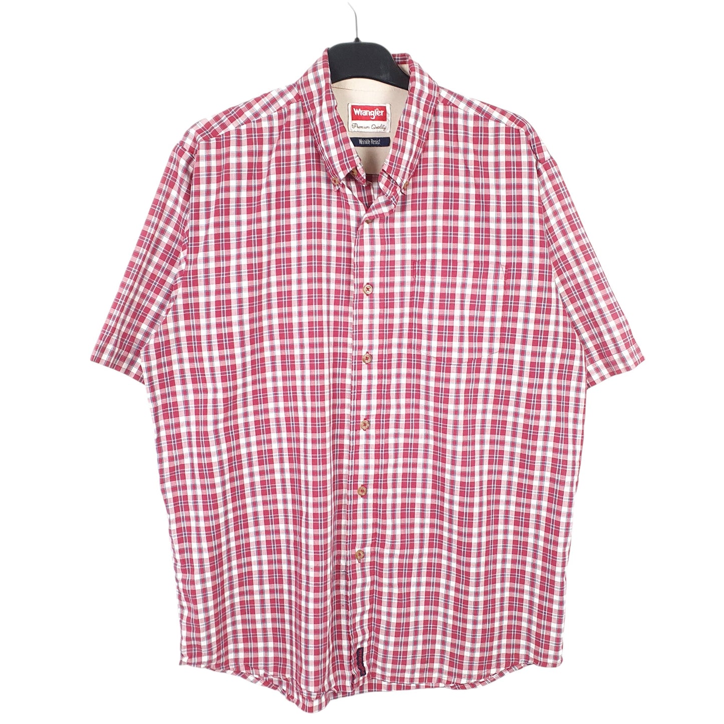 Mens Red Wrangler  Short Sleeve Shirt