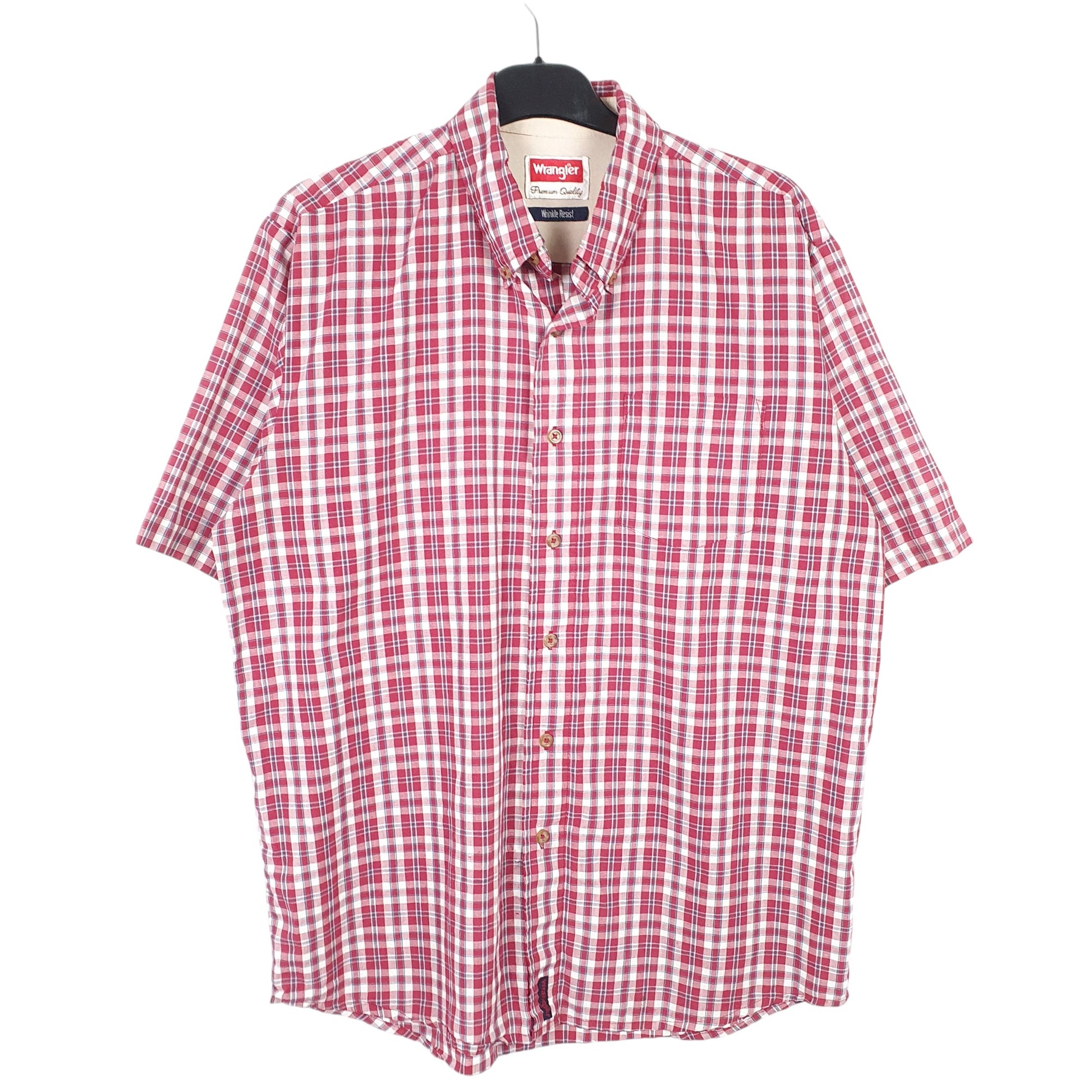 Mens Red Wrangler  Short Sleeve Shirt