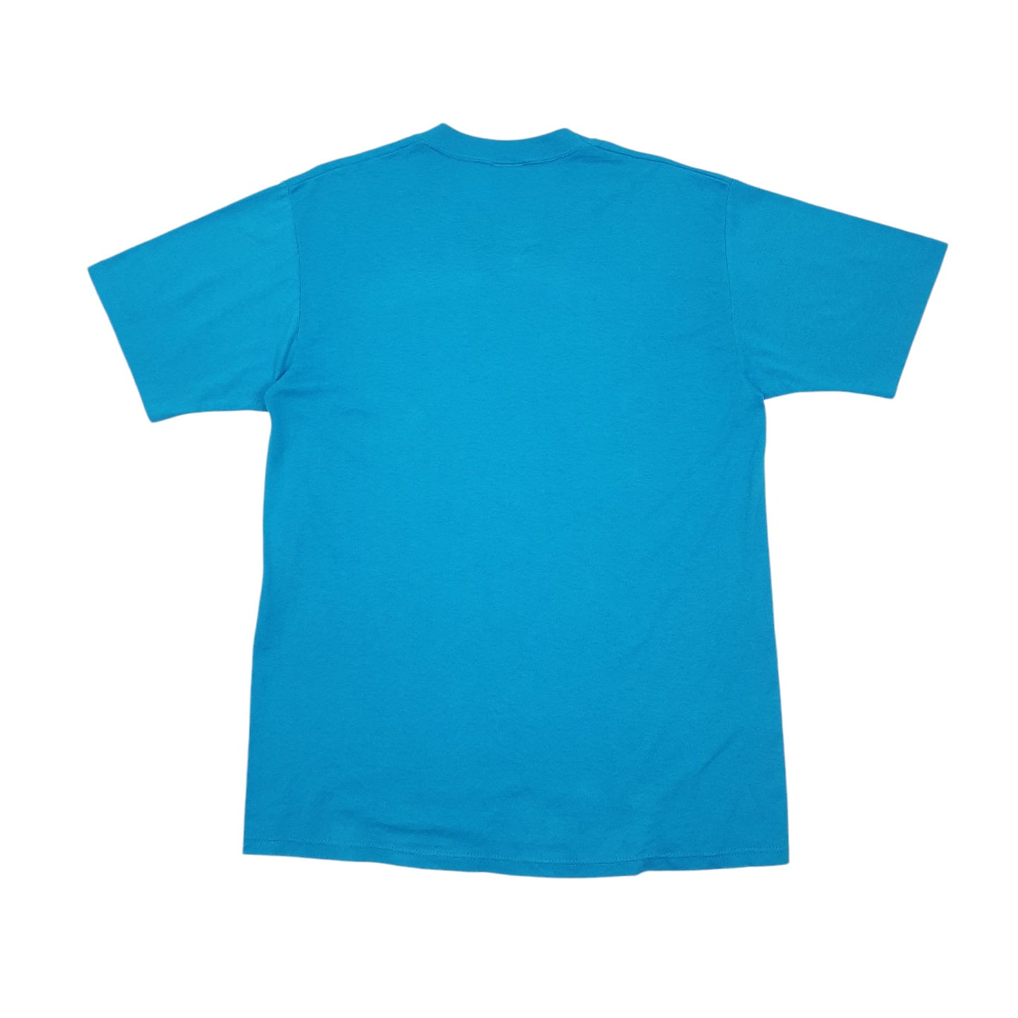 Womens Blue Jerzees Single Stitch Vintage 90s Short Sleeve T Shirt