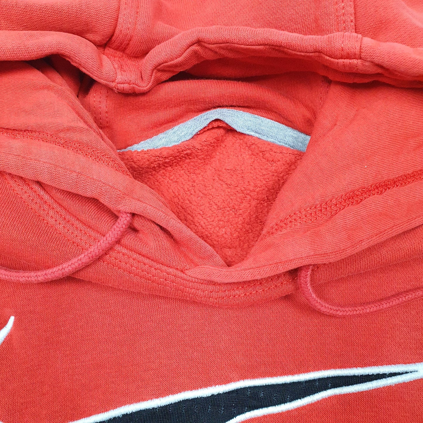 Mens Red Nike Big Swoosh Hoodie Jumper