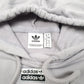 Womens Grey Adidas Cropped Short Workout Hoodie Jumper