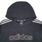 Mens Black Adidas Spellout Hoodie Jumper