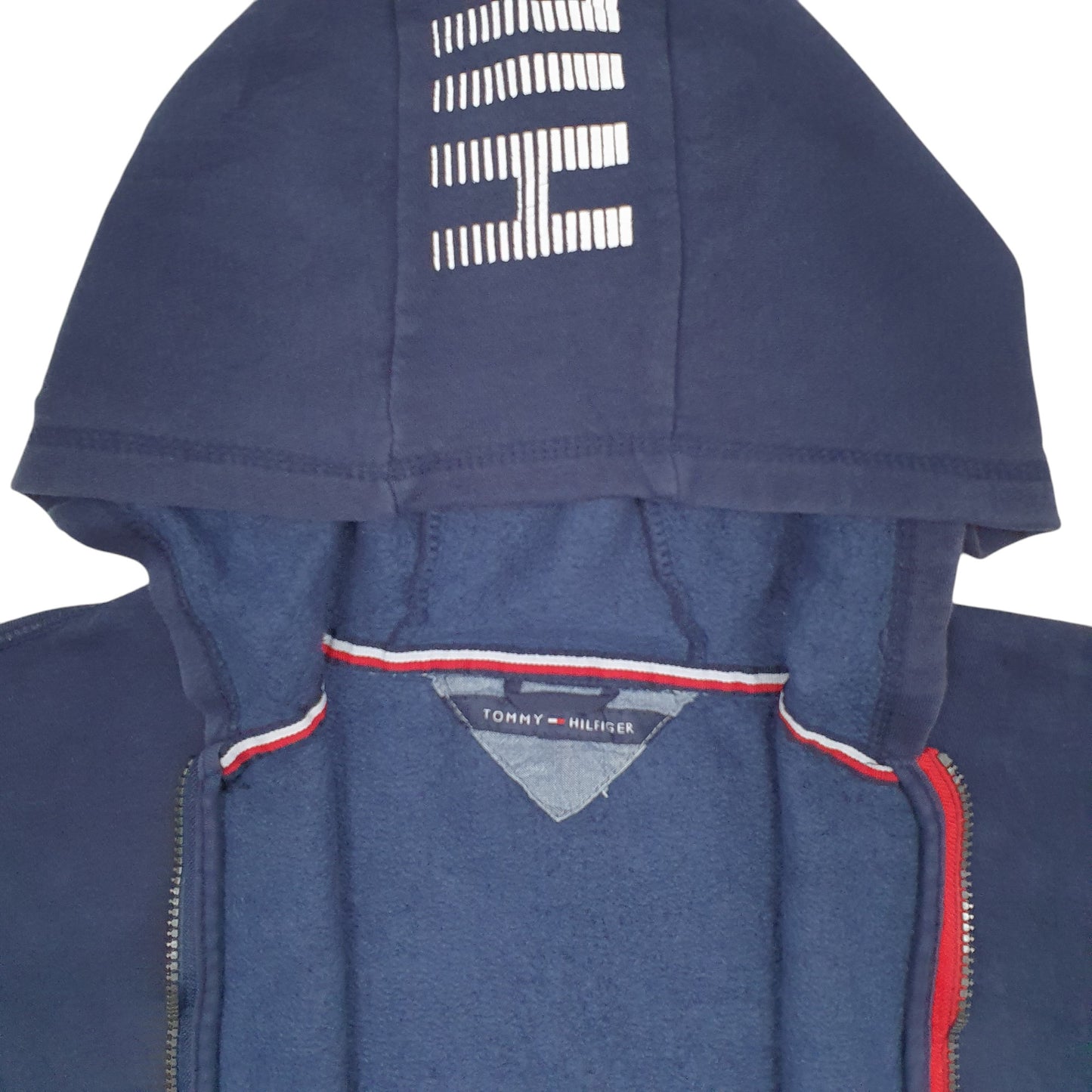 Womens Navy Tommy Hilfiger Spellout Full Zip Jumper