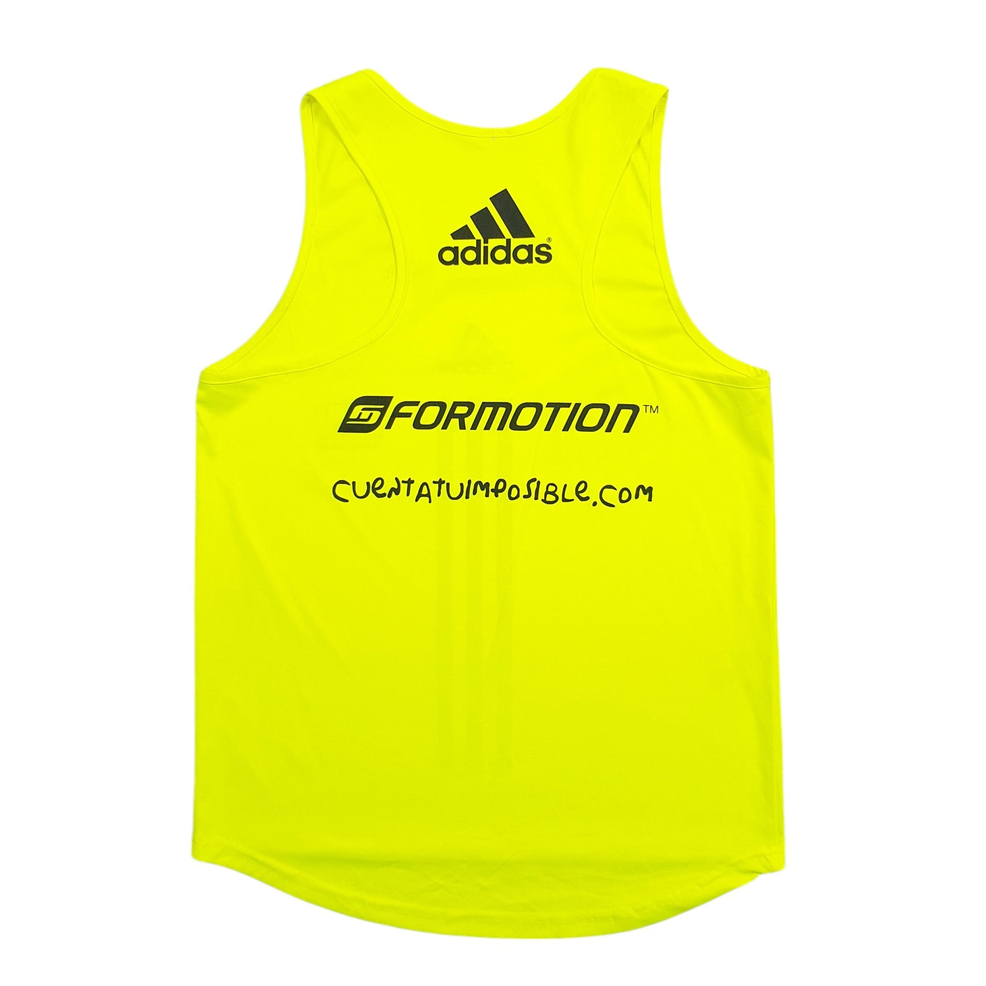 Mens Yellow Adidas Marathon Madrid Short Sleeve T Shirt