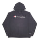 Mens Black Champion Spellout Hoodie Jumper