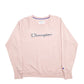 Womens Pink Champion Spellout Crewneck Jumper