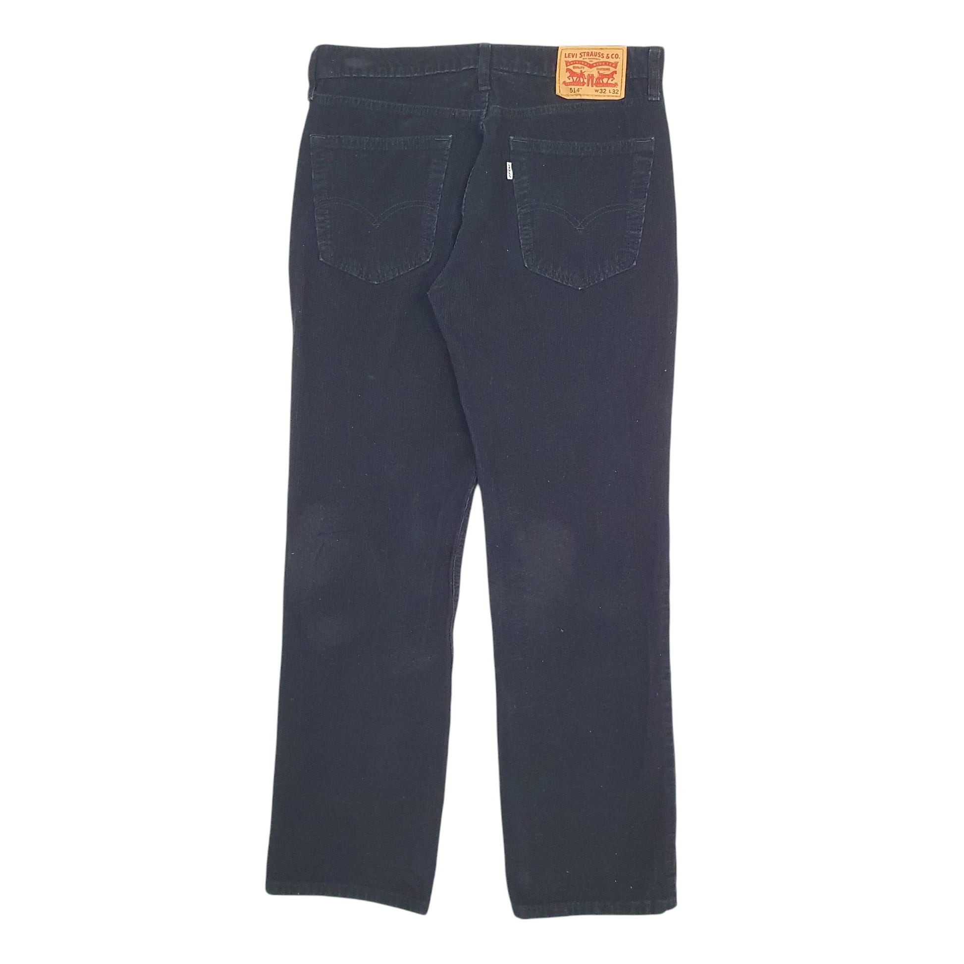 Mens Black Levis 514 Corduroy Trousers