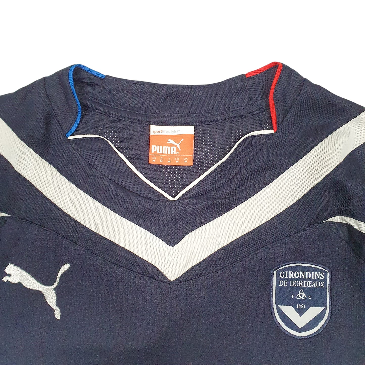 Mens Navy Puma Girondins De Bordeaux Football Club Short Sleeve T Shirt