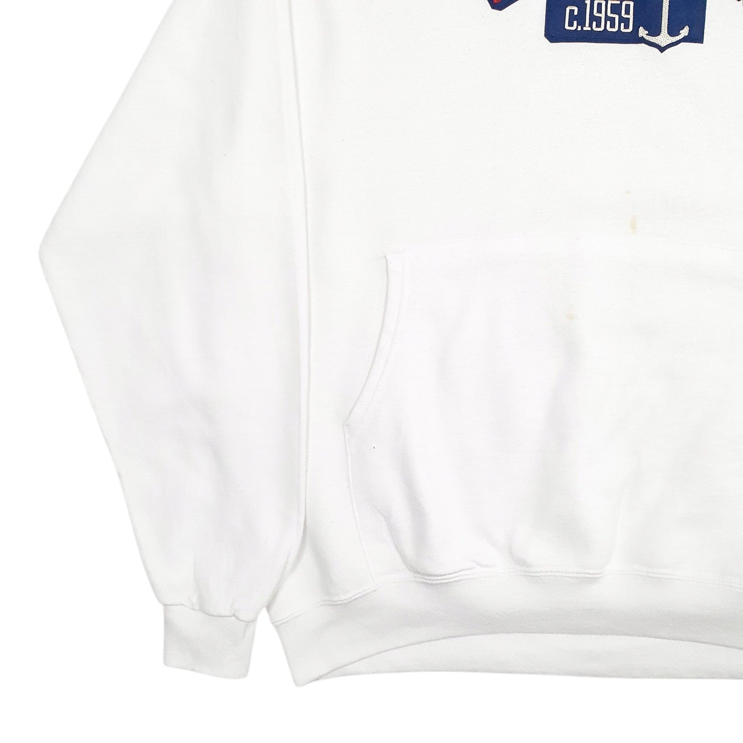 Mens White Champion Alaska Spellout Hoodie Jumper