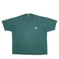 Mens Green Carhartt Pocket Short Sleeve T Shirt