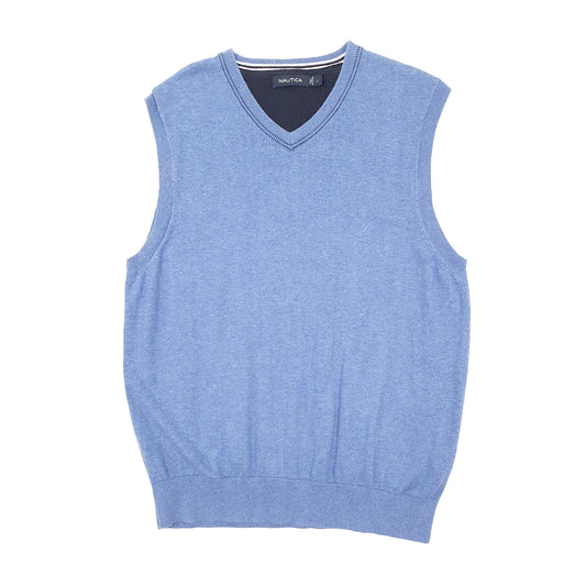 Mens Blue Nautica Sweater Knit Vest Jumper