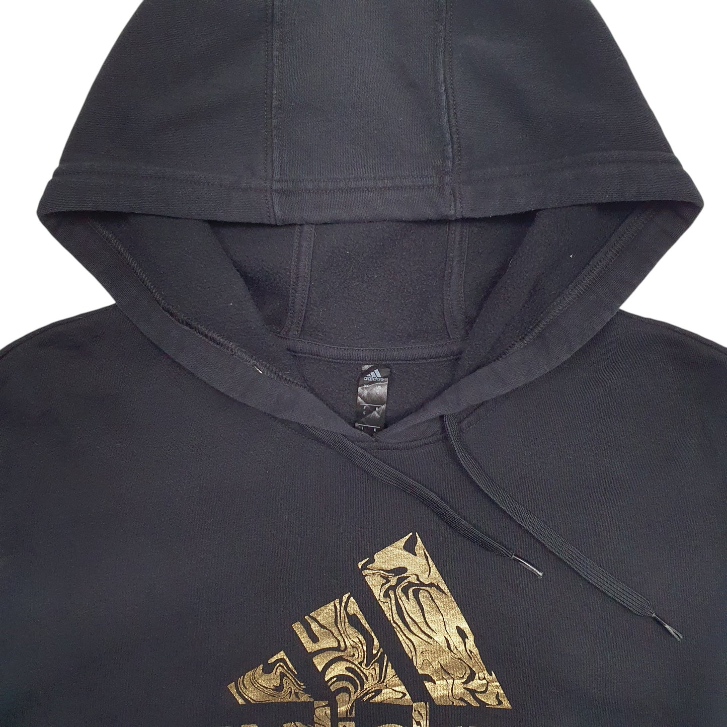 Mens Black Adidas Spellout Hoodie Jumper