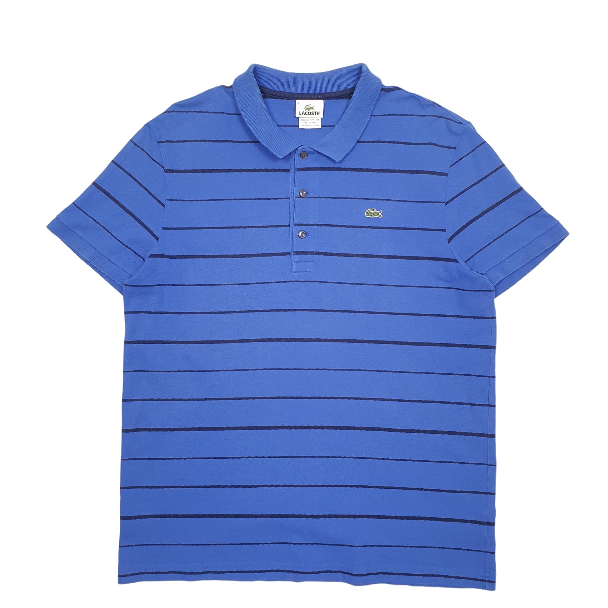 Mens Blue Lacoste  Short Sleeve Polo Shirt