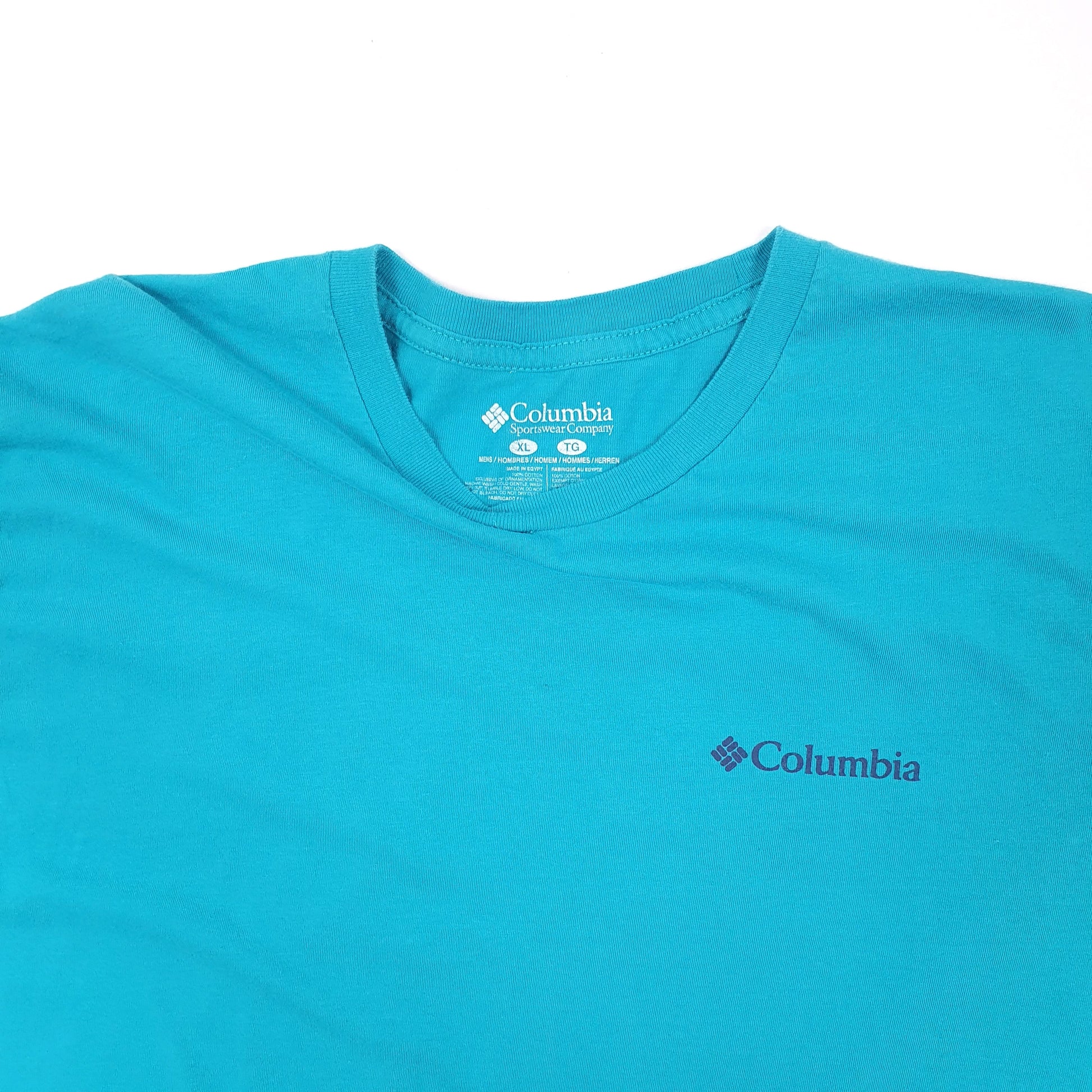Mens Blue Columbia Sportswear  Short Sleeve T Shirt