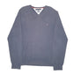 Mens Navy Tommy Hilfiger Knit V Neck Jumper