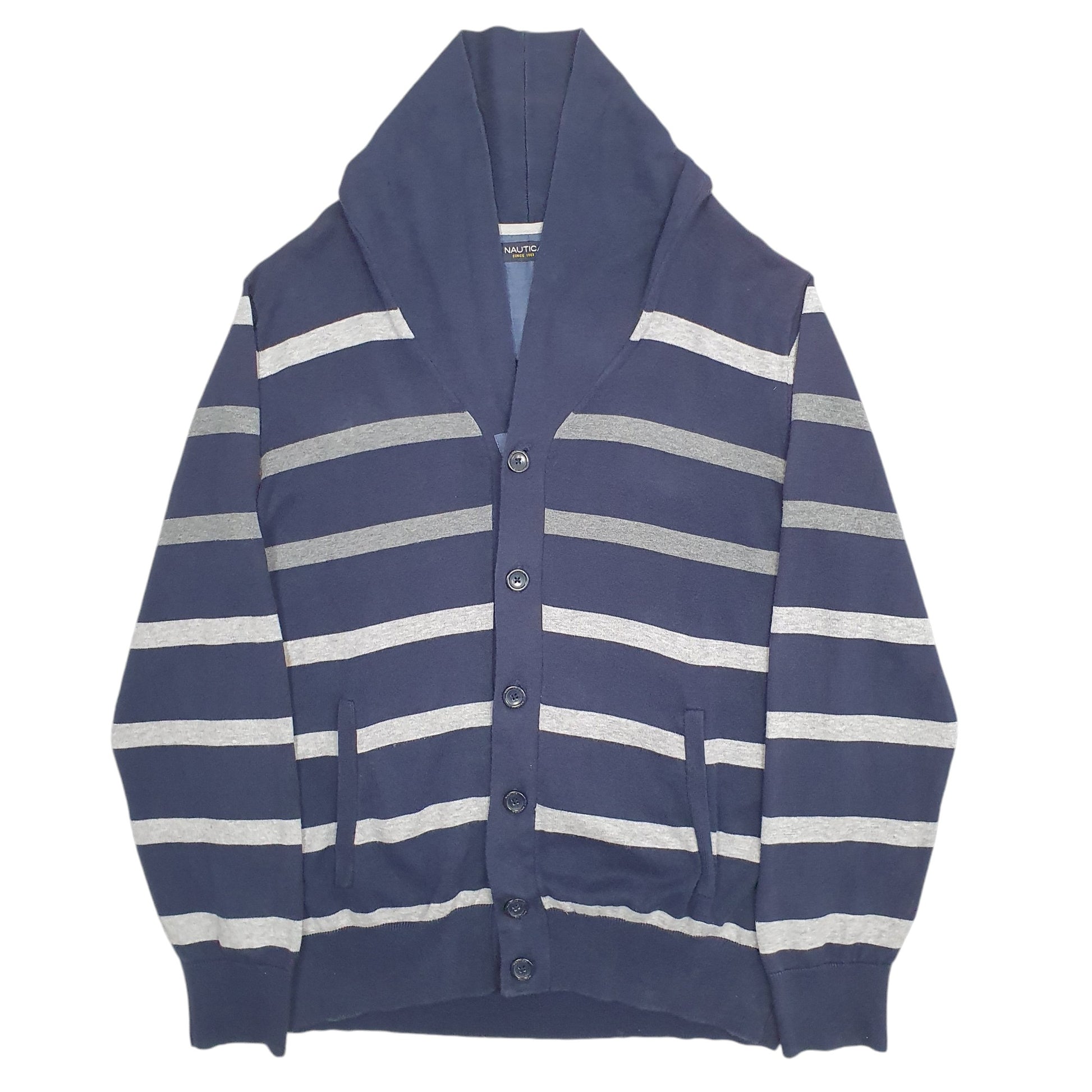 Mens Nautica Navy Cardigan Knit Jumper XL – Bundl Clothing