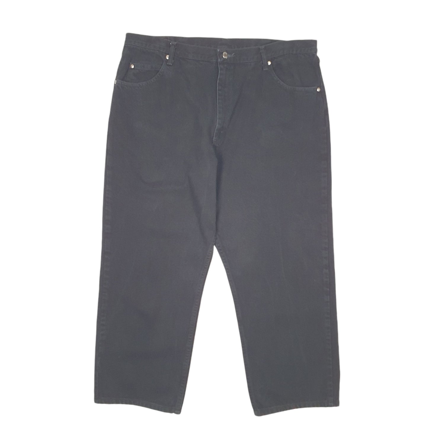 Mens Black Wrangler Relaxed Casual JeansW42 L28