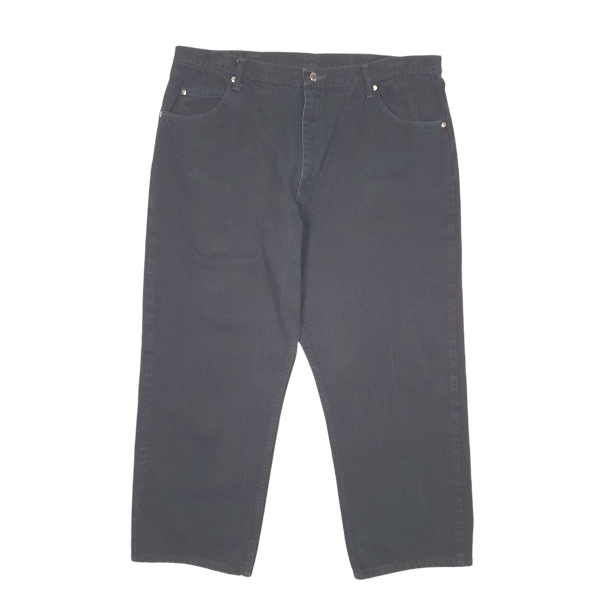 Mens Black Wrangler Relaxed Casual JeansW42 L28