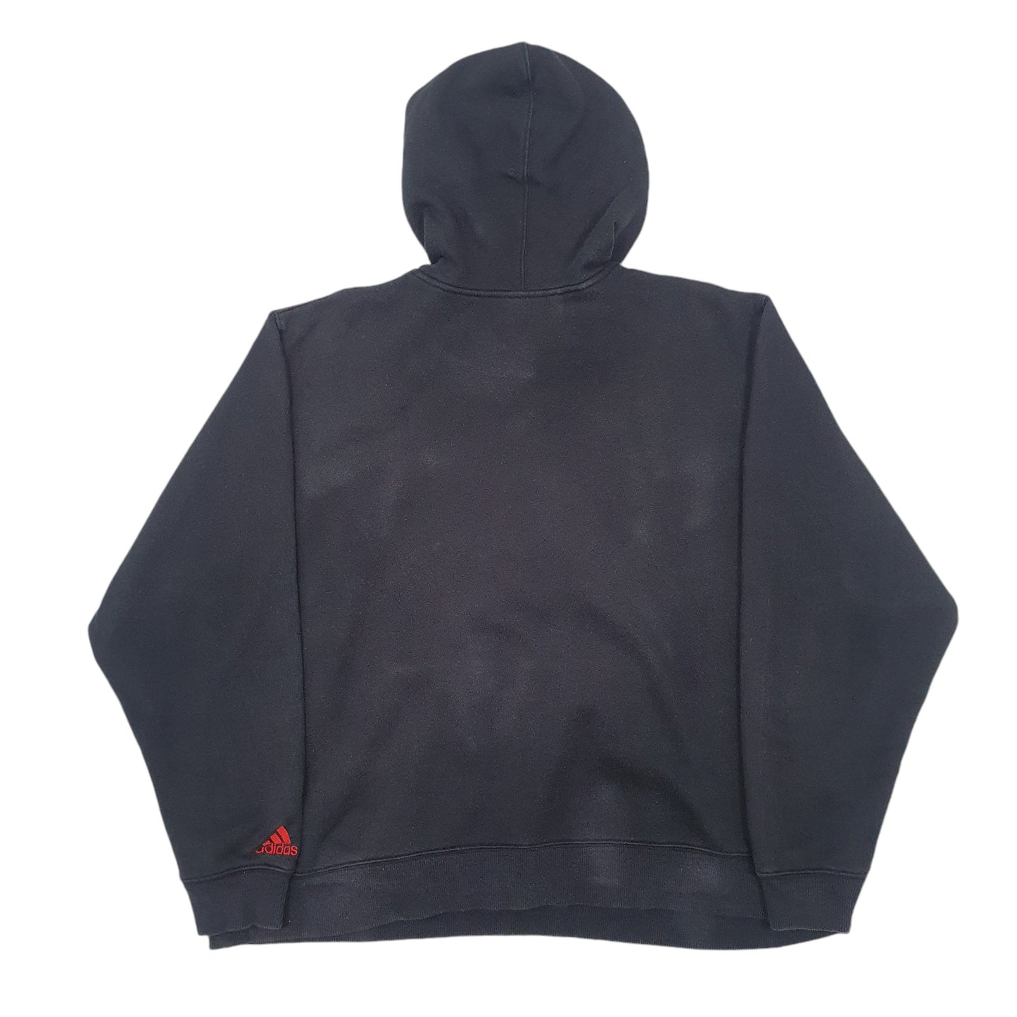 Mens Black Adidas Vintage 2000s Hoodie Jumper