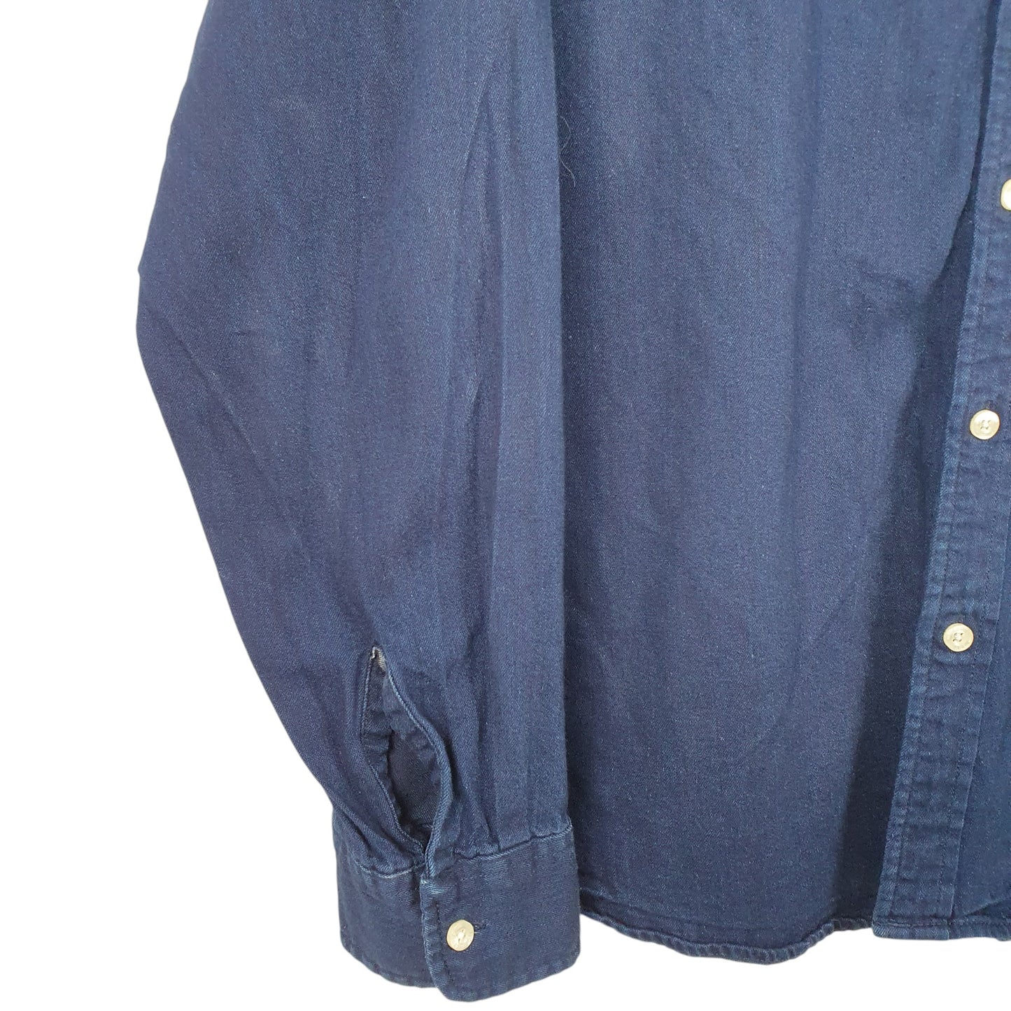 Mens Navy Levis Indigo Chambray Long Sleeve Shirt