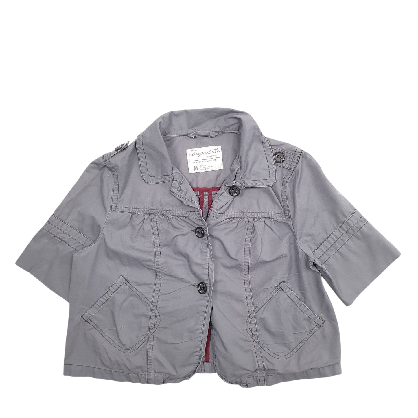 Womens Grey Aeropastale  Short Sleeve Shirt