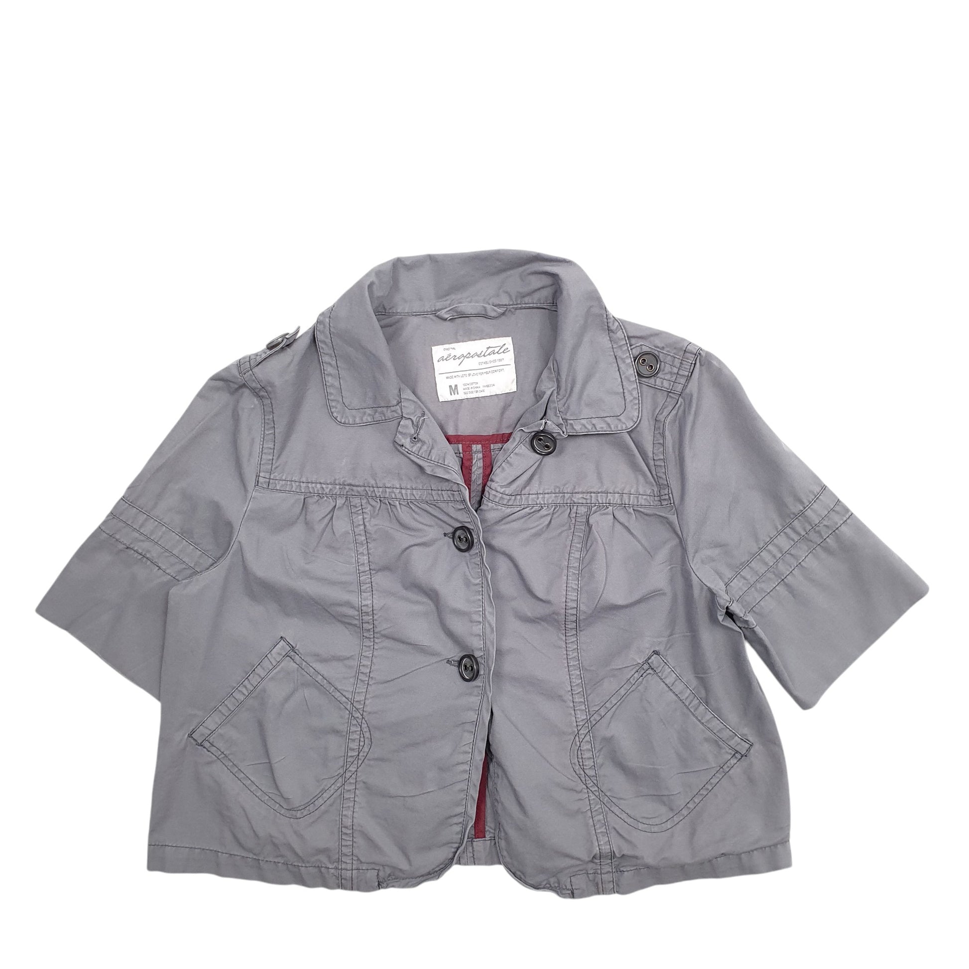 Womens Grey Aeropastale  Short Sleeve Shirt