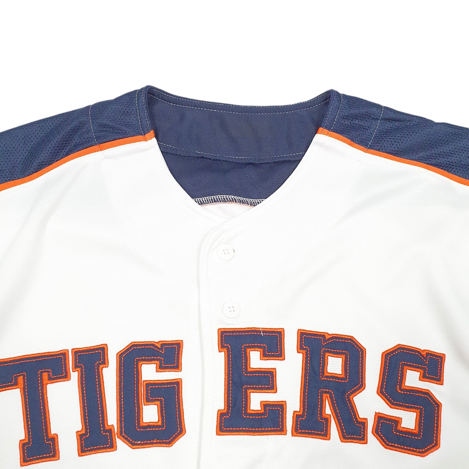 Mens White True Fan MLB Baseball Jersey Detroit Tigers Short Sleeve T Shirt