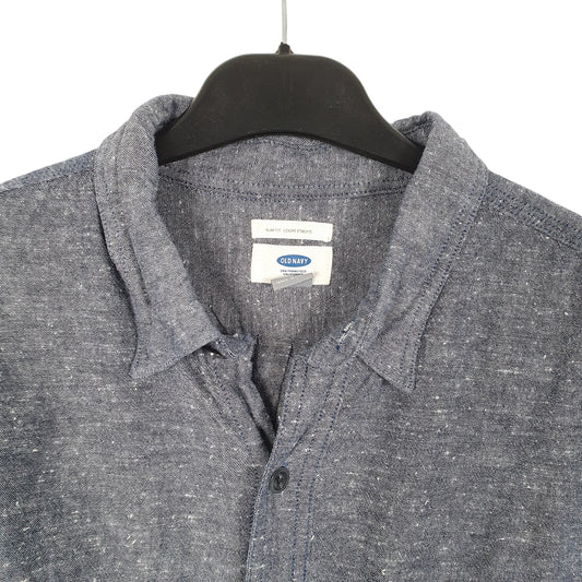 Mens Blue Old Navy Chambray Fleck Long Sleeve Shirt