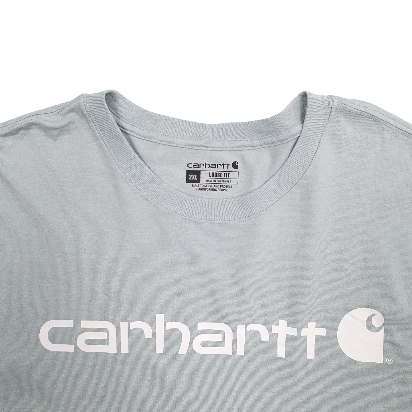 Mens Blue Carhartt  Short Sleeve T Shirt