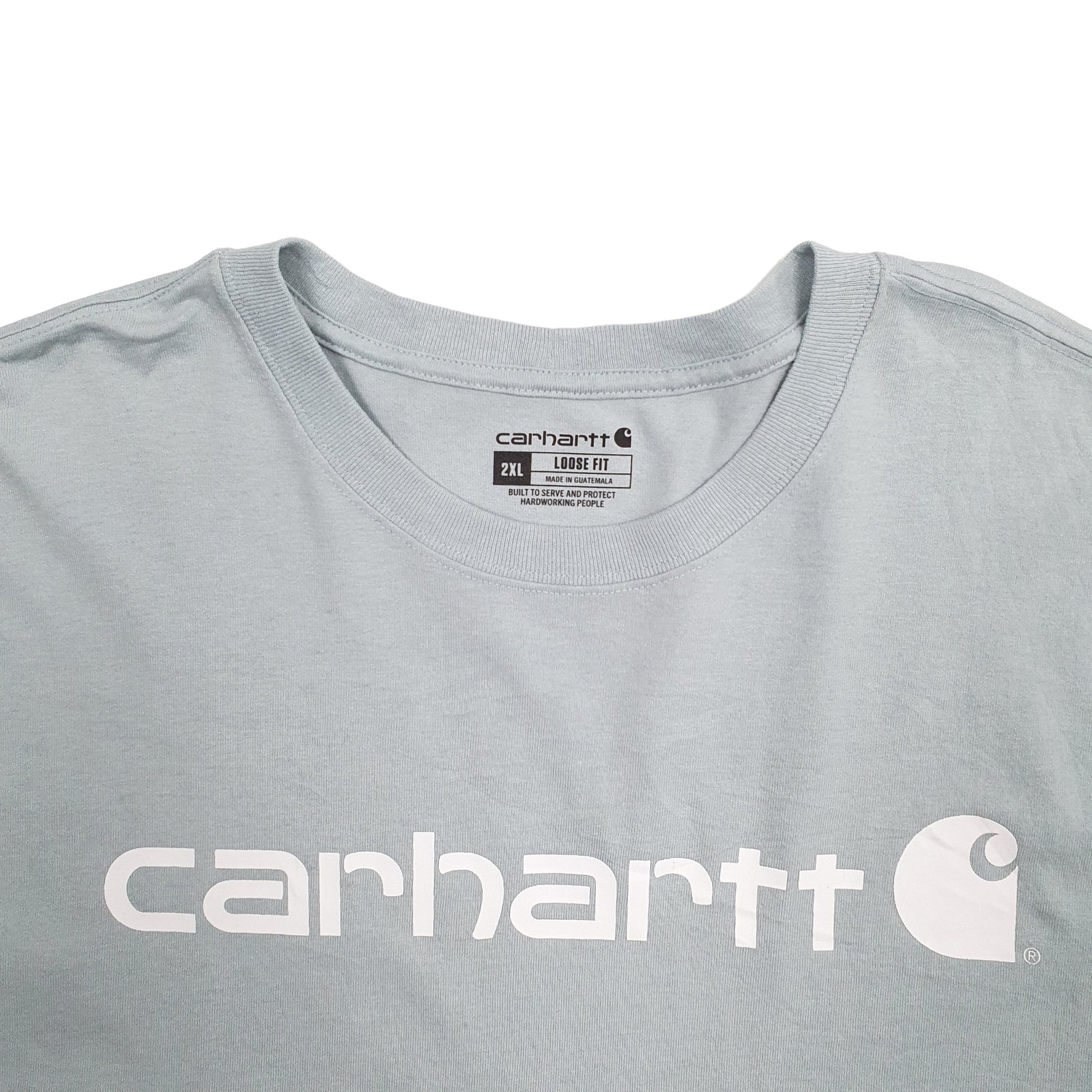 Mens Blue Carhartt  Short Sleeve T Shirt